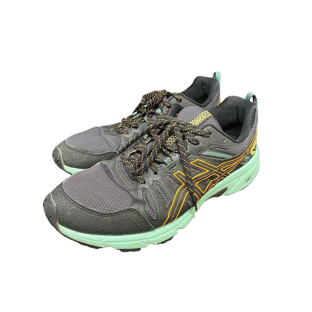 Women's Size 11 Asics Gel Venture 7 Running Shoes Sneakers 1012A477‎ Black Teal